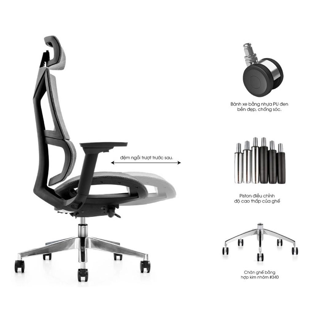 Ghế công thái học GOVI Ergonomic Felix F6226A Thiết kế bảo vệ sức khỏe