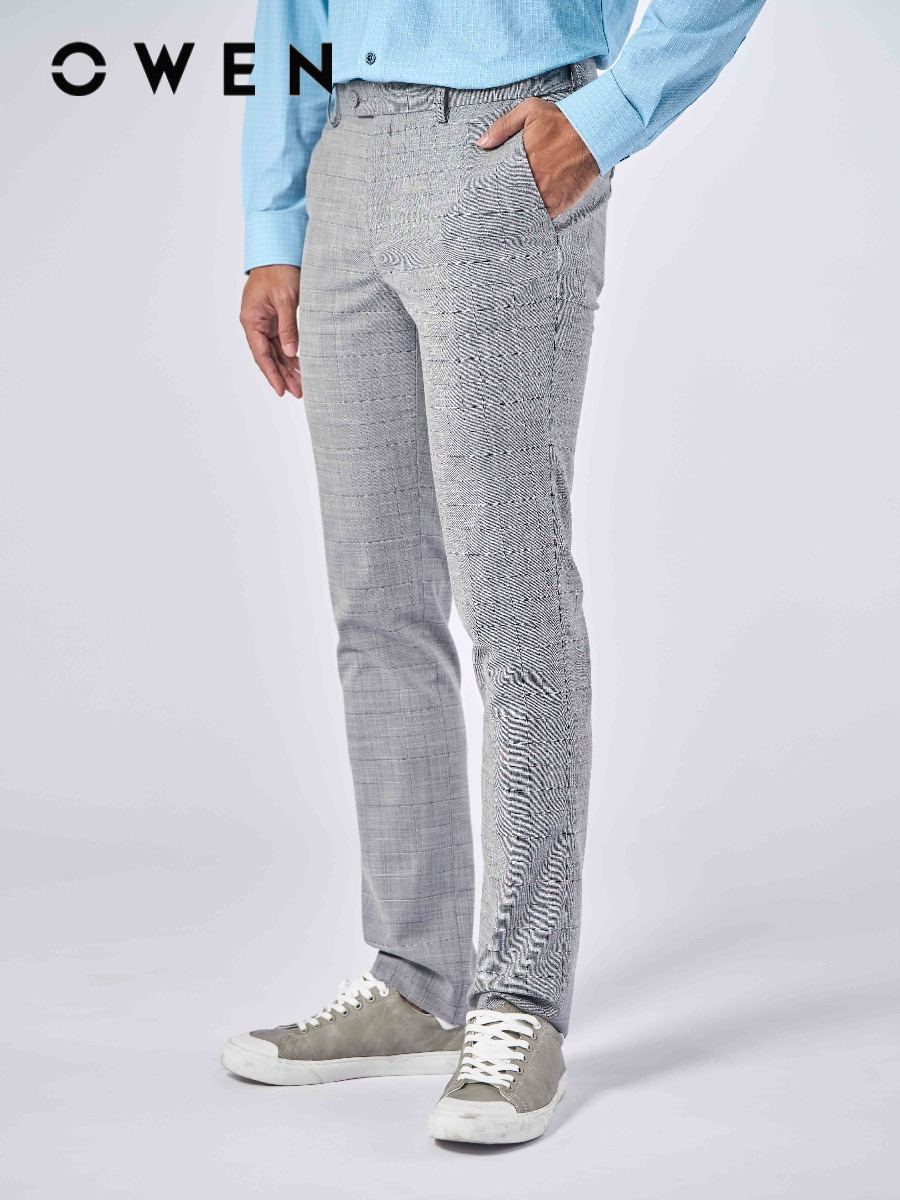 OWEN - Quần âu nam Owen Slimfit có cạp tăng đơ co dãn màu XÁM GHI