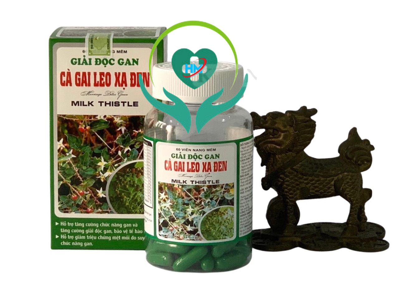GIẢI ĐỘC GAN CÀ GAI LEO - XẠ ĐEN Milk Thistle 60 Viên - Giúp bổ gan, bảo vệ tế bào gan, giải độc gan, Vinaphar