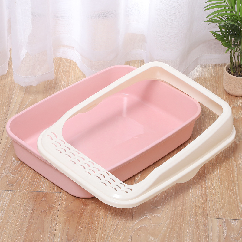 Bồn cát hình chữ nhật cho mèo - Genyo cat litter box 016 ( màu giao ngẫu nhiên )