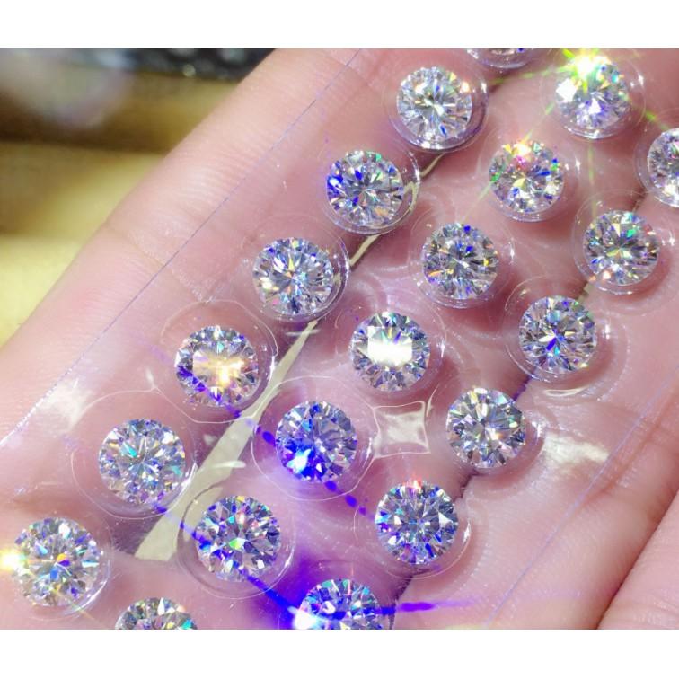Kim Cương Nhân Tạo Moissanite 6.5 Ly Giác Cắt Tròn 8H&A - Trường Thịnh Sài Gòn