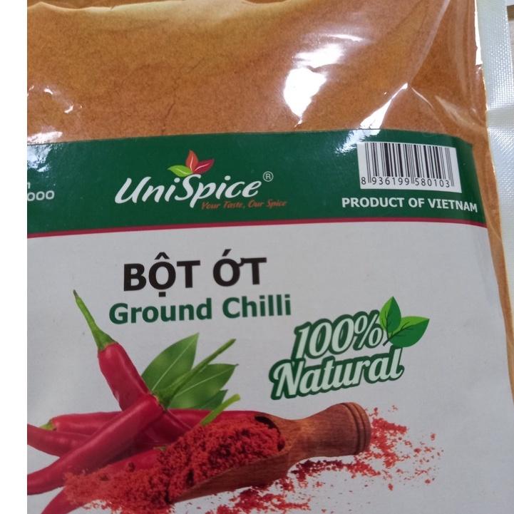 Bột ớt Unispice túi/gói- Gia vị tự nhiên/ Ớt bột nghiền siêu cay (Chọn nhiều quy cách theo gram) - Ớt