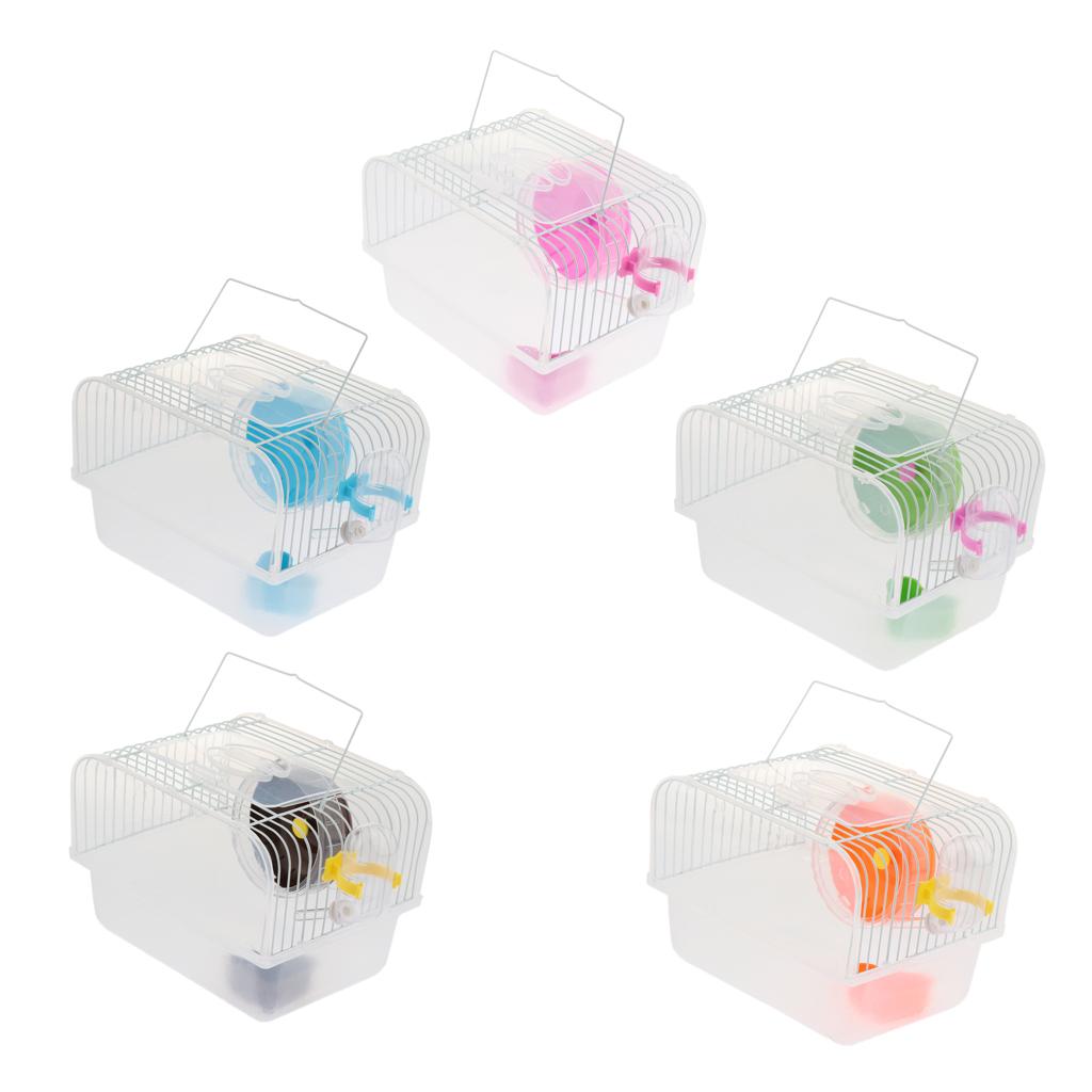Portable Pet Hamster Cage Guinea Pig Gerbils Mice House with Heel