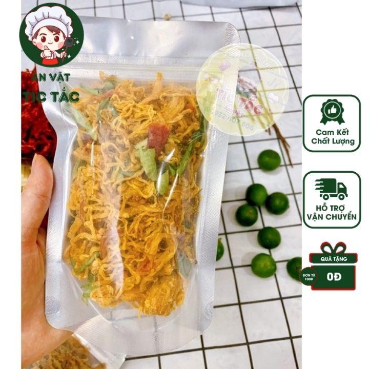 100G Khô Gà Lá Chanh - Mực Xé Tẩm Vị - Khô Bò Xé Sợi - Tép sấy - Nguyên Liệu Bánh Tráng Trộn Ngon