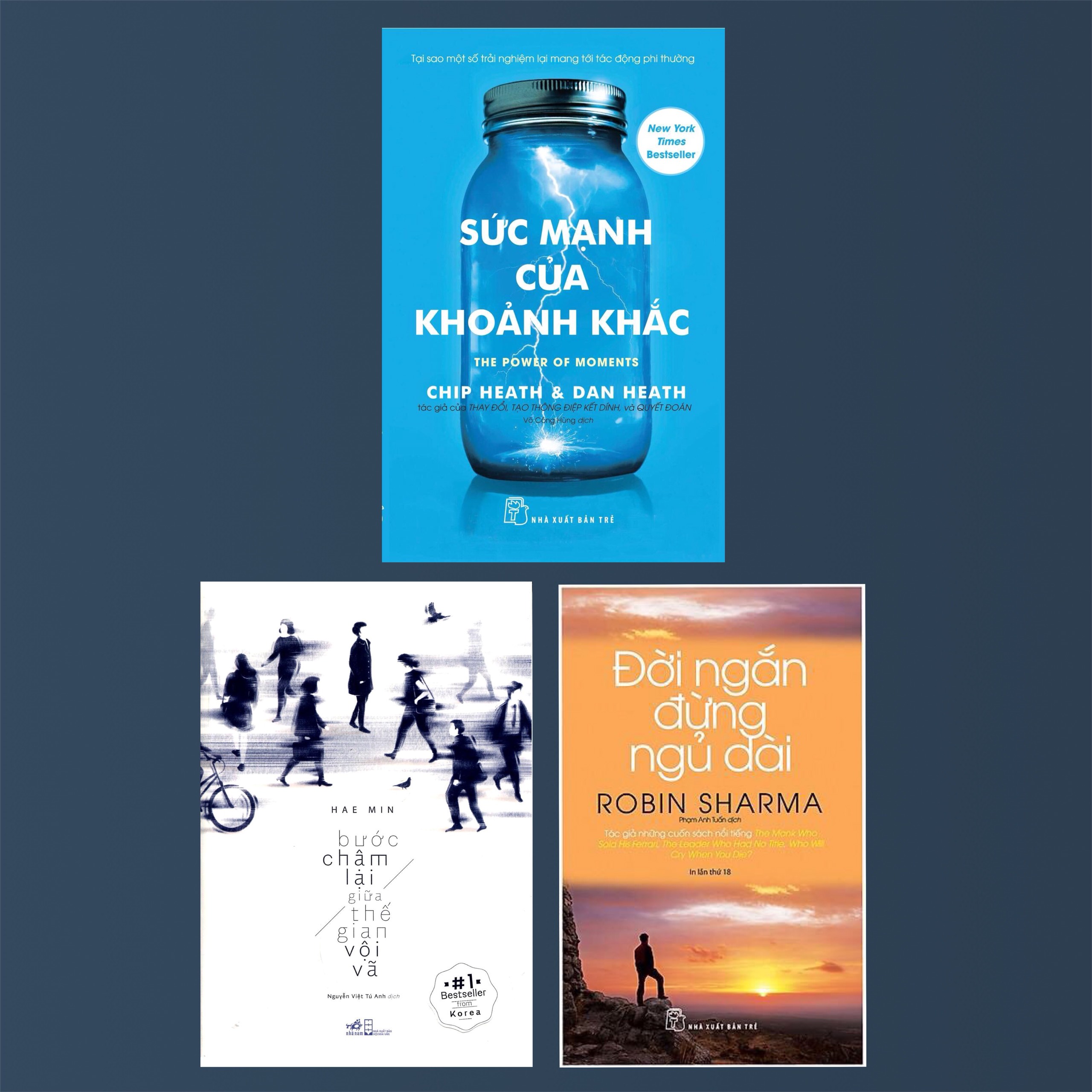 Combo 3 Cuốn Sách :Bước Chậm Lại Giữa Thế Gian Vội Vã + Sức Mạnh Của Từng Khoảnh Khắc + Đời Ngắn Đừng Ngủ Dài