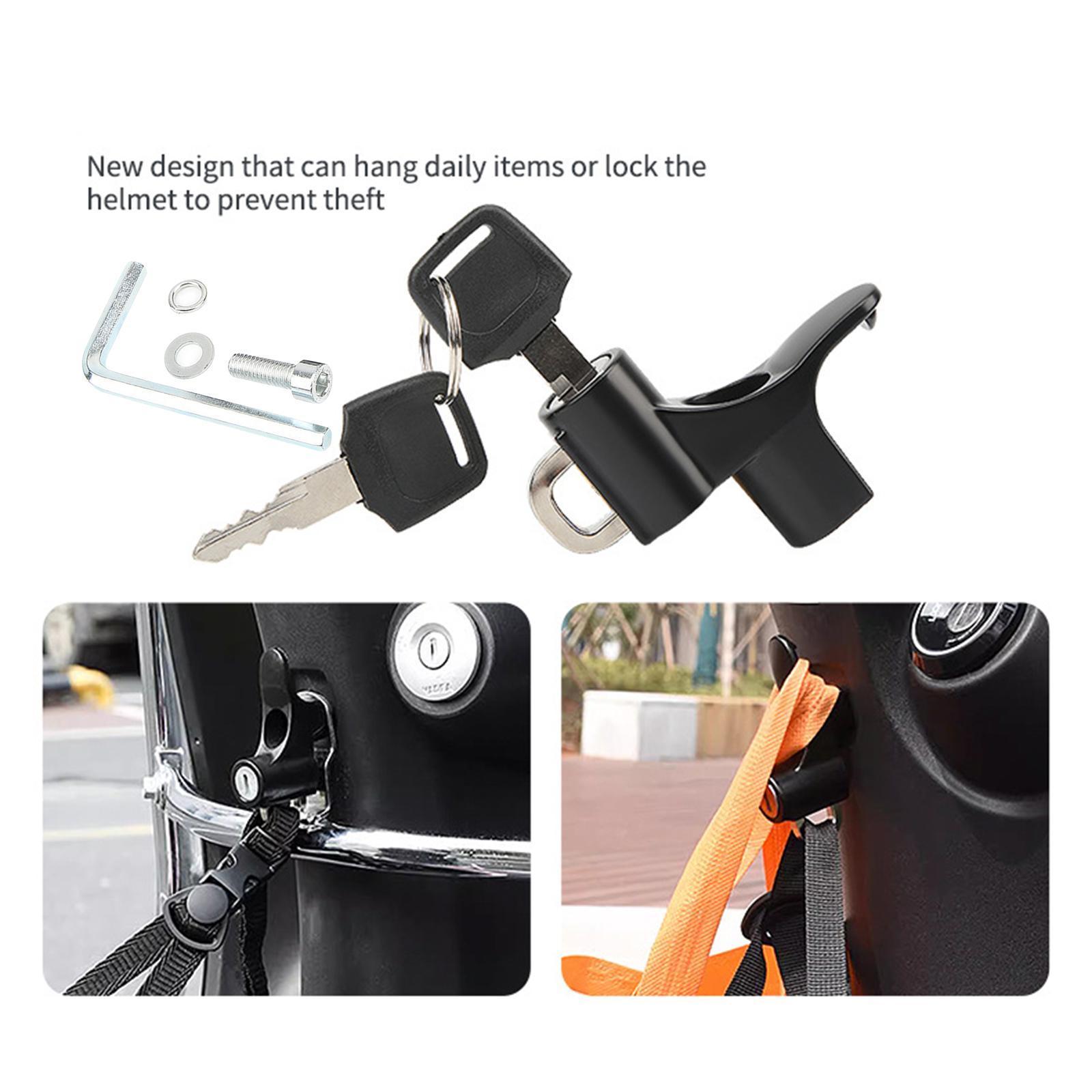 Black Motorcycle Lock Easy to Install Anti Lose for Street Bike