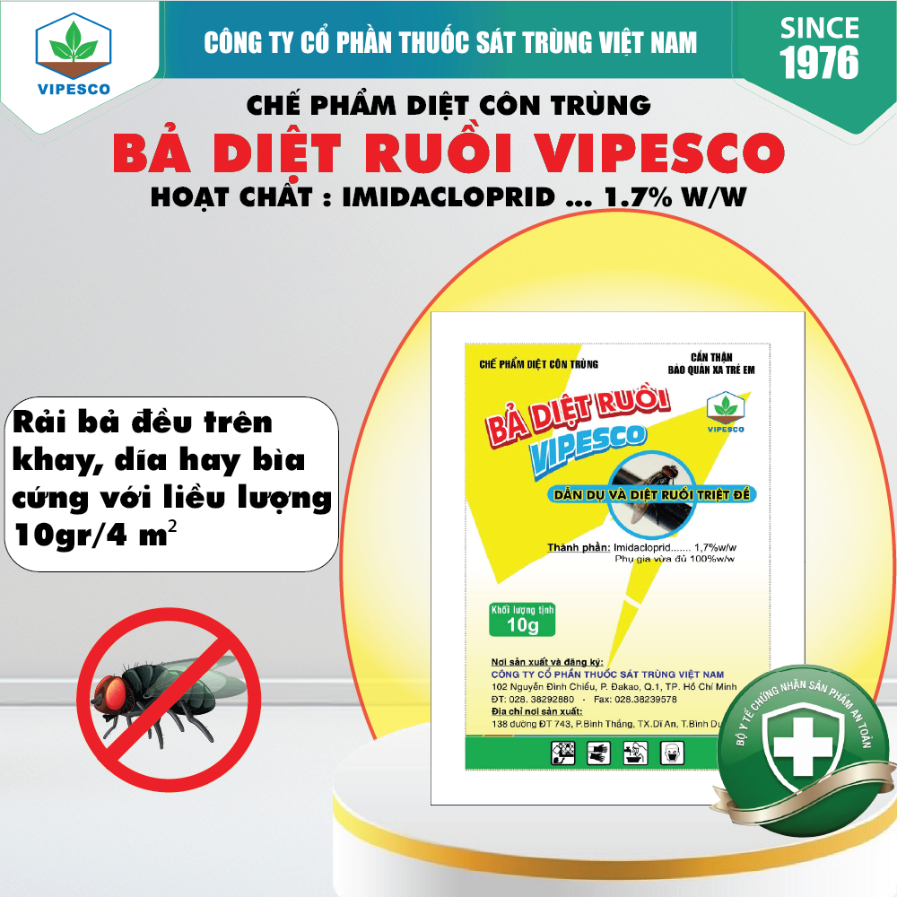 CHẾ PHẨM DIỆT CÔN TRÙNG - BẢ DIỆT RUỒI VIPESCO