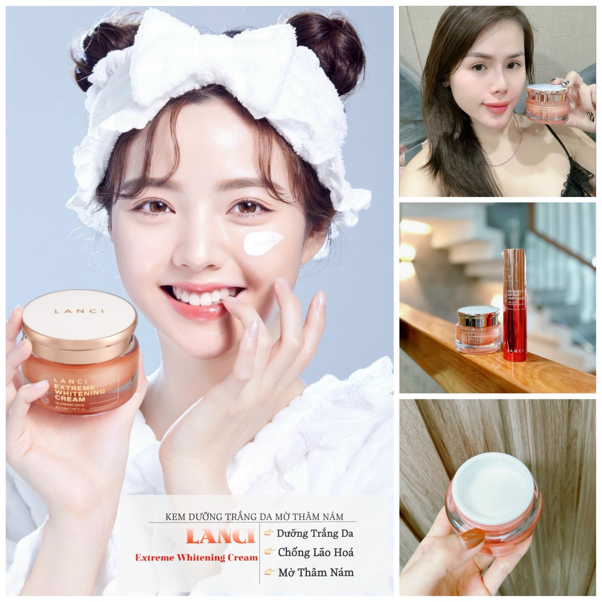 Kem Dưỡng Trắng Da Lanci Extreme Whitening Cream 3D Brighty - 50ml