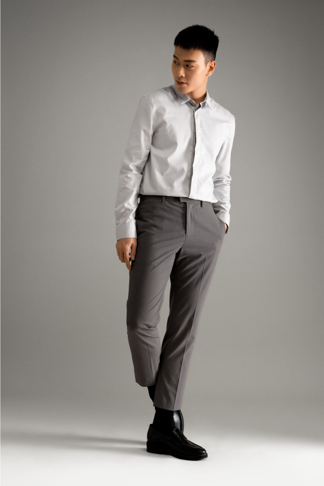 QUẦN VẢI NAM ROUTINE TEXTURE FORM SLIM CROP - 10F22PFO007 | LASTORE MENSWEAR