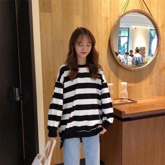 SWEATER DỆT TAY DÀI SỌC