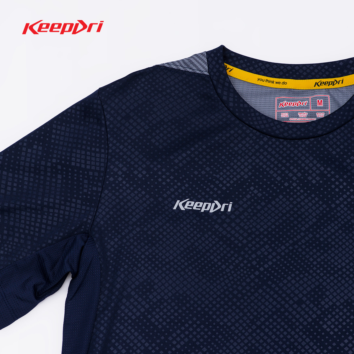Áo Thun Chạy Bộ Họa Tiết Keepdri Màu Xanh Đen Xám KTMXDX05