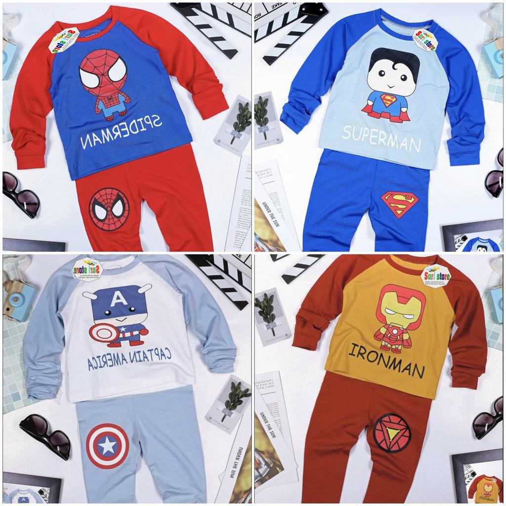 Bộ Thun dài tay hình ChiBi Siêu Nhân