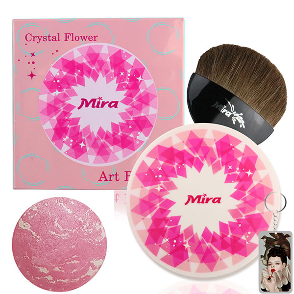 Phấn Má Hồng Mira Crystal Flower Art Blusher Hàn Quốc 10g No.1 Jelly Pink tặng kèm móc khóa