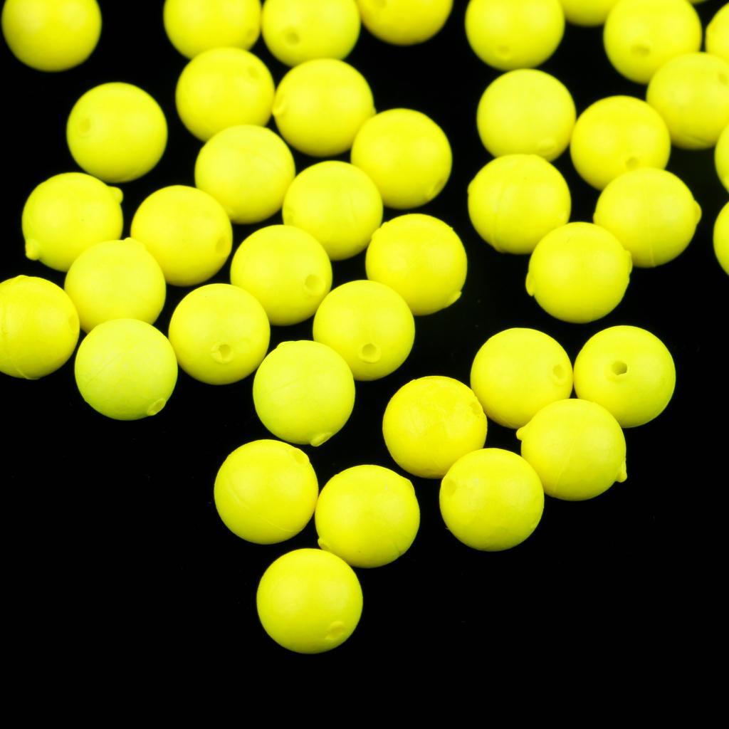 50pcs Ultralight Fishing Float Balls EVA Foam Indicators Drift Ball Bobbers Fishing Accessories