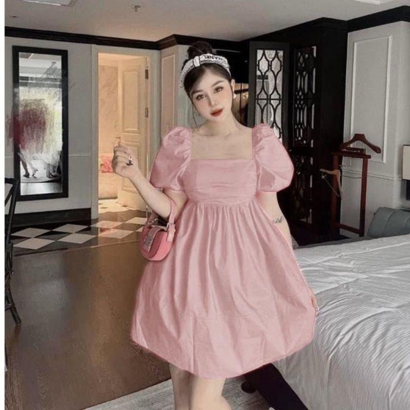 ĐẦM BABY DOLL BIGSIZE NƠ LƯNG ĐỦ MÀU