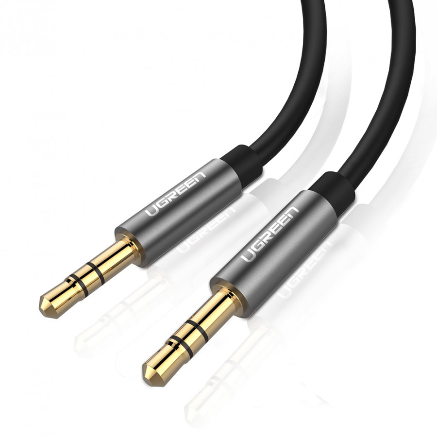 Dây Audio 3.5mm tròn mạ vàng 24K, TPE cao cấp dài 2M UGREEN AV119 10735 - Hàng chính hãng