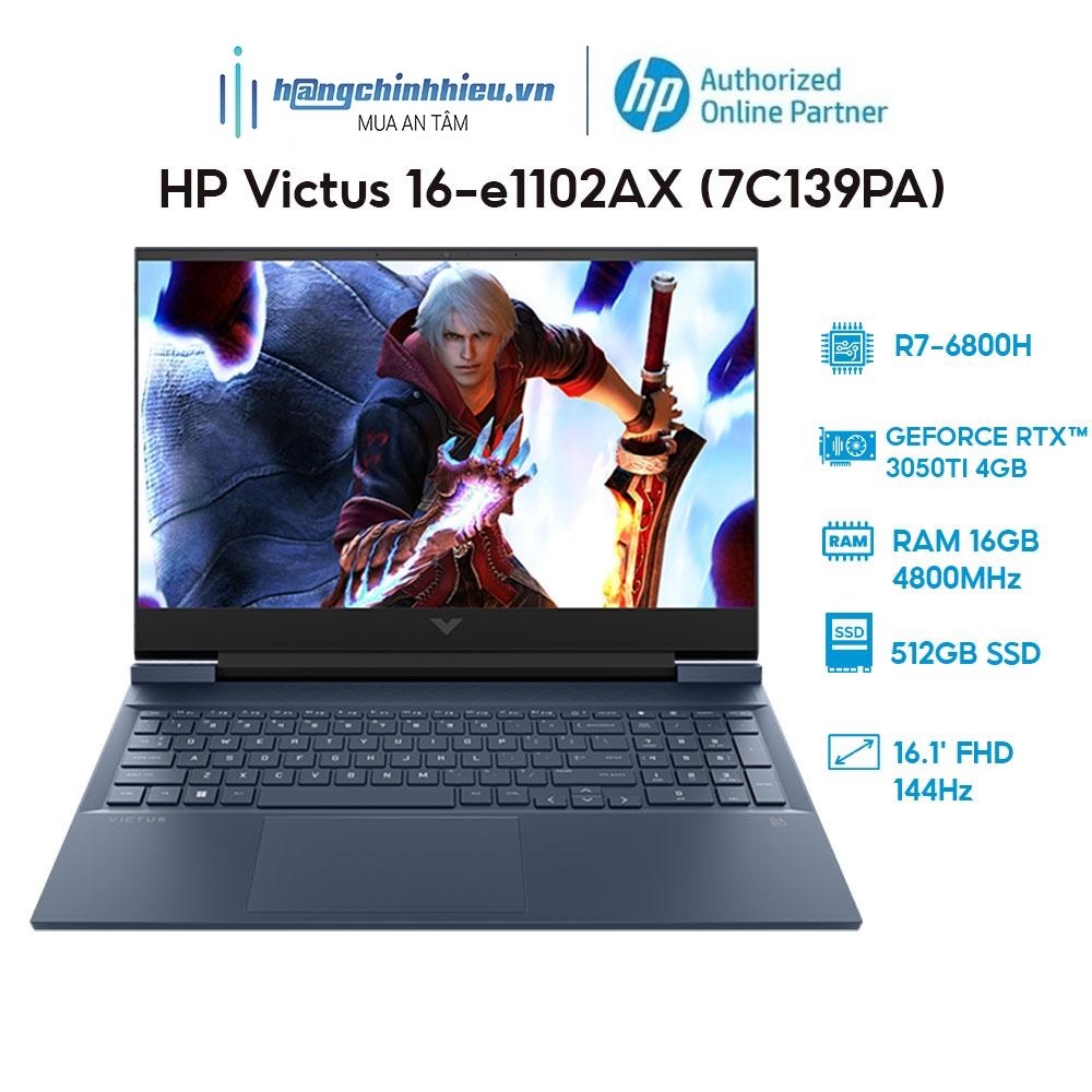 Laptop HP Victus 16-e1102AX 7C139PA (R7-6800H | 16GB | 512GB | GeForce RTX 3050Ti 4GB | 16.1' FHD 144Hz | Win 11) Hàng chính hãng