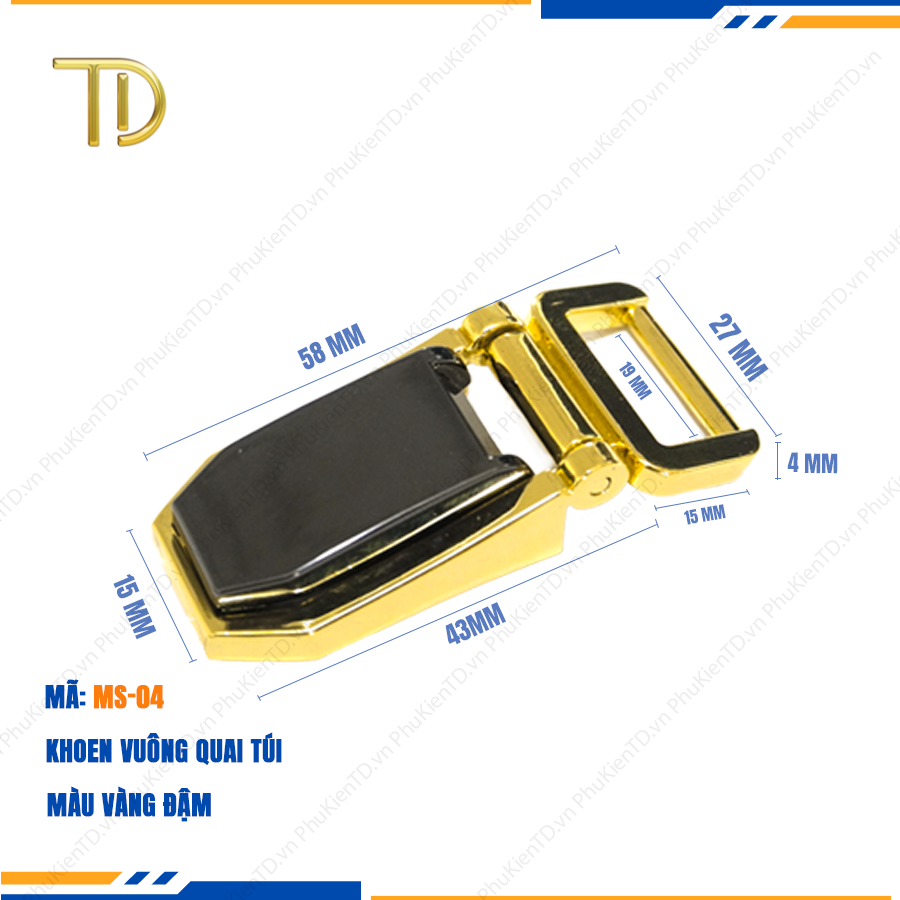 Khoen quai túi xách, Khoen d túi xách cao cấp công nghệ mạ điện độ bền 5-8 năm