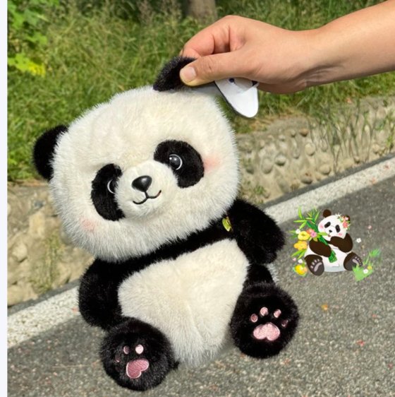 Thú nhồi bông gấu trúc đeo Balô quả bơ đáng yêu - Size 45cm - Qùa tặng gấu bông gấu trúc êm mịn cho bé