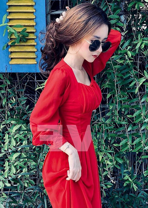 Đầm Voan Form Xòe 2 Lớp Thanh Lịch