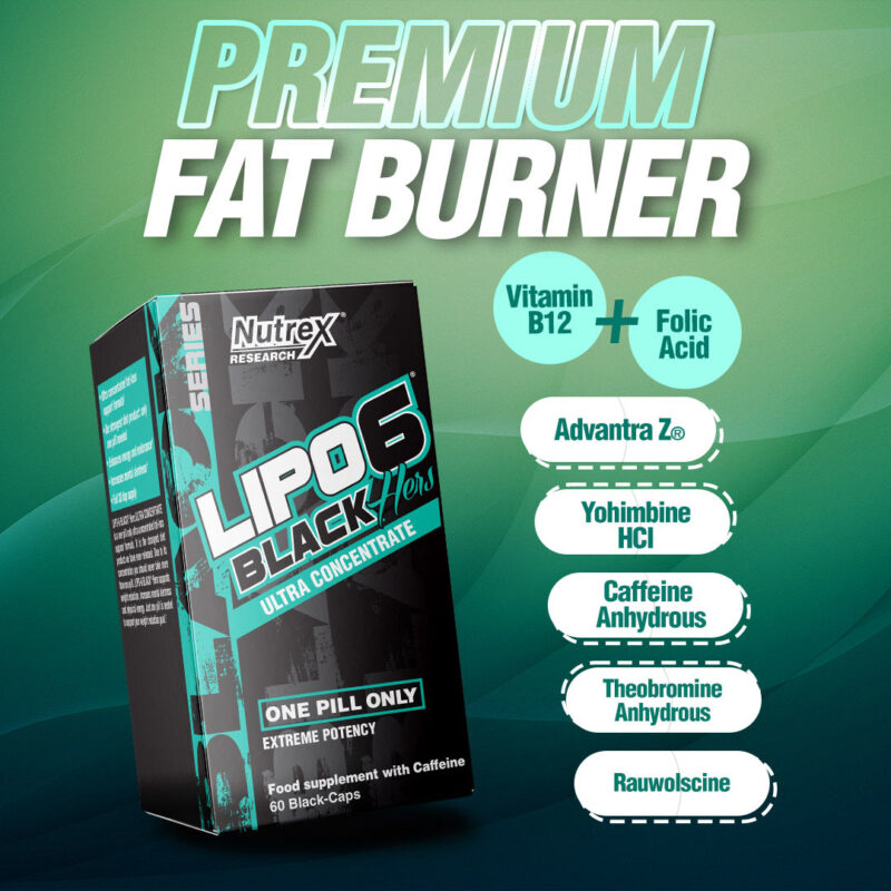 Lipo 6 Black Hers Ultra Concentrate - TPBS Hỗ chuyển hóa mỡ dành cho nữ 60 viên