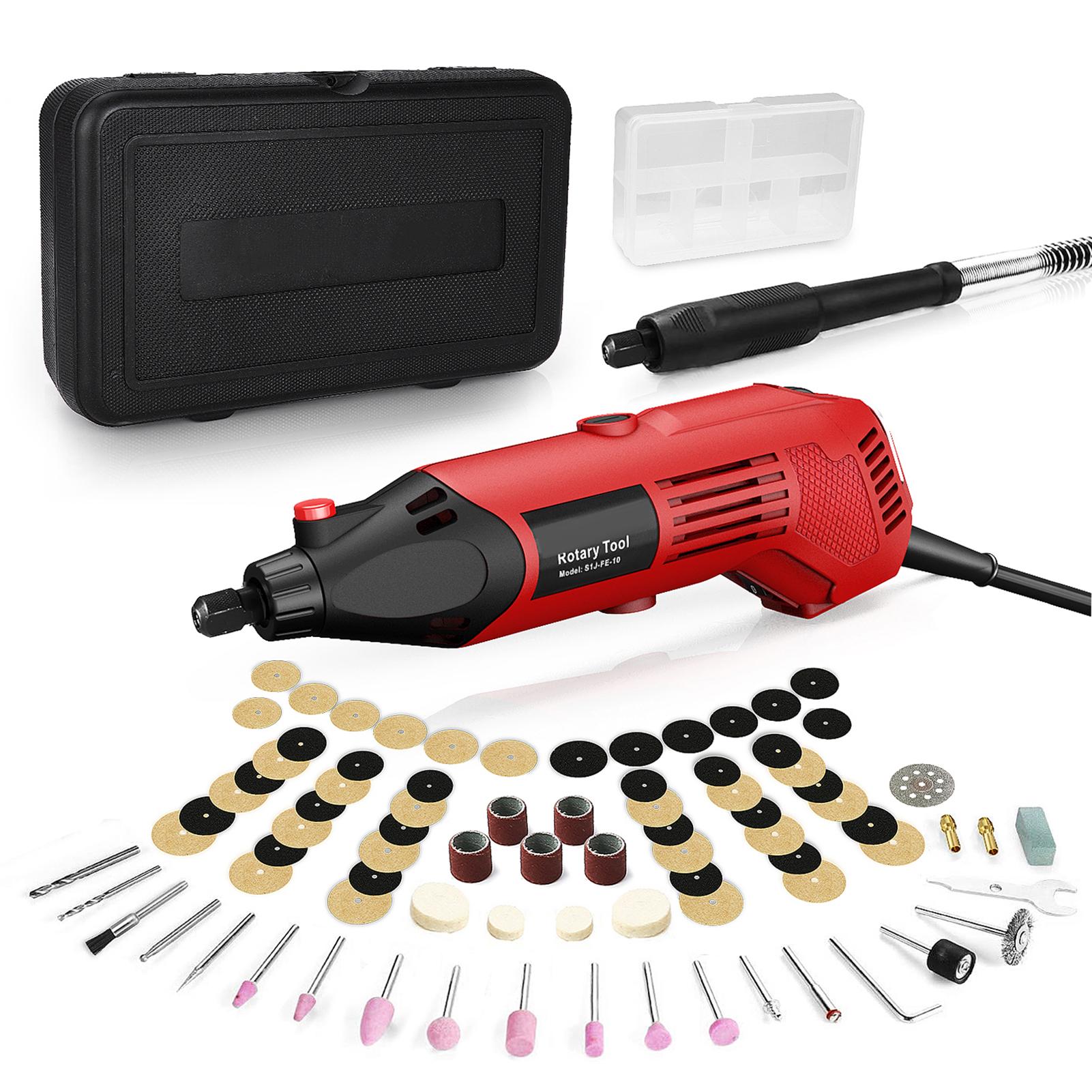 Bộ Dụng Cụ Xoay AC Máy Mài Điện 6 Tốc Độ Biến Đổi 8000-35000RPM 170W Để Đánh Bóng Chạm Khắc Và Tạo Hình Có Hộp Đựng