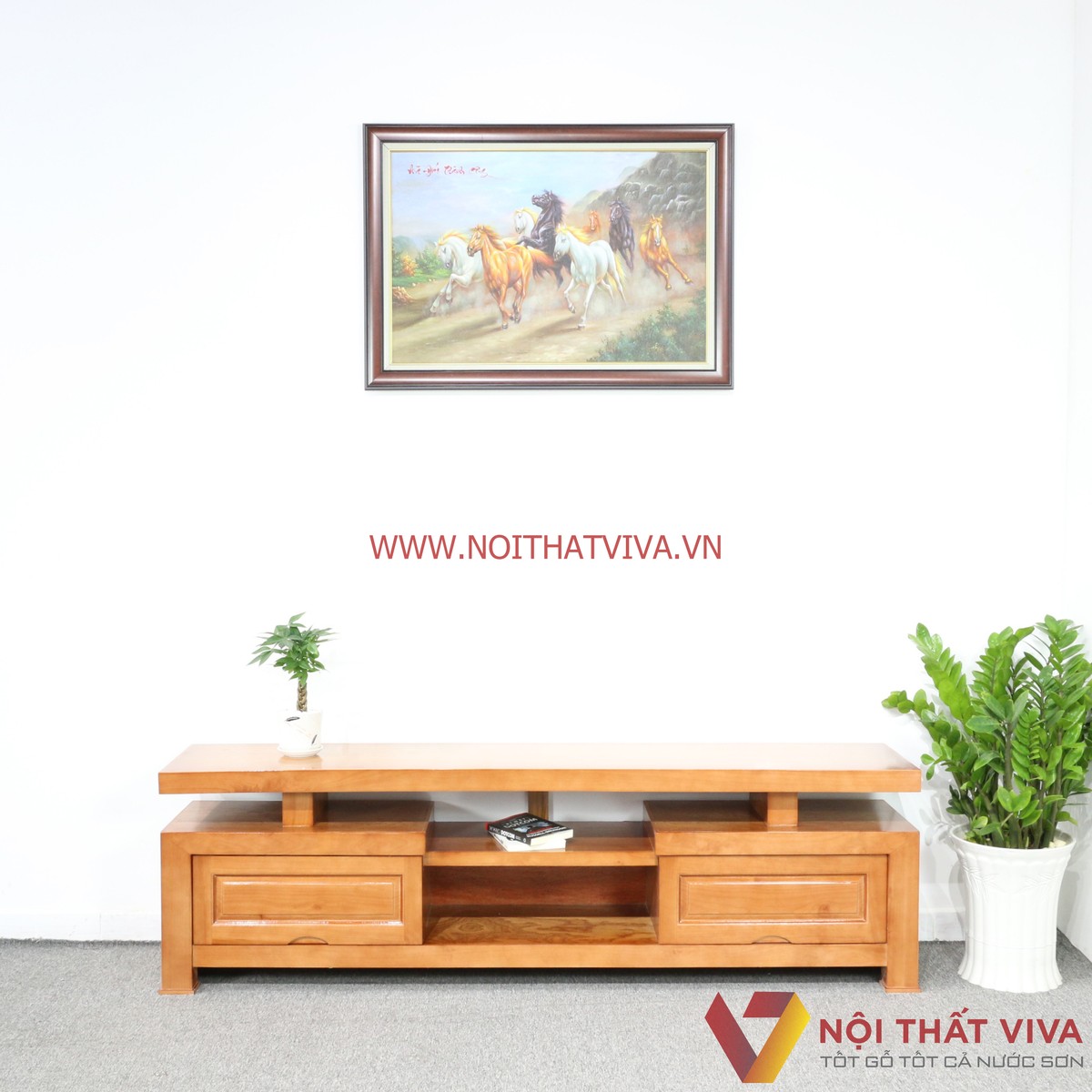 Kệ Tivi Gỗ Xoan Đào Đơn Đẹp Giá Rẻ