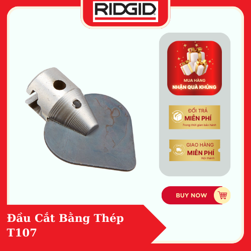 Phụ Kiện Máy Thông Tắc Đường Ống Đầu Cắt Bằng Thép RIDGID T107 SPADE 1-3/4 (62880) Số 1 Tại Mỹ - Hàng Chính Hãng 