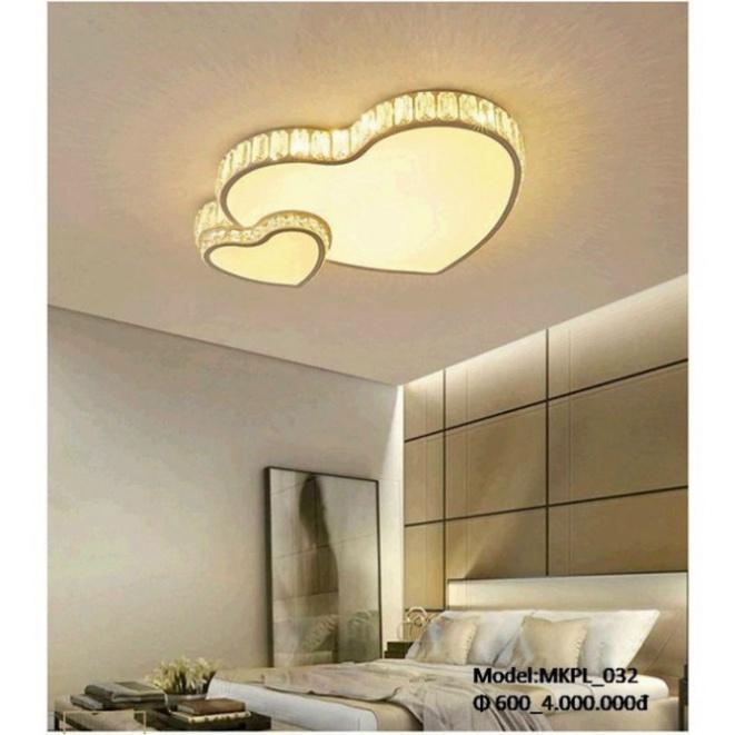 MKPL 6 mẫu - Đèn mâm áp trần phale chuẩn K9 trang trí phòng khách, đèn trang trí trần tư thế bắc âu DT HQ