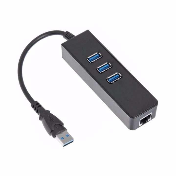 Bộ chia USB HUB 3 cổng USB 3.0 tích hợp cổng Lan -DC1201.