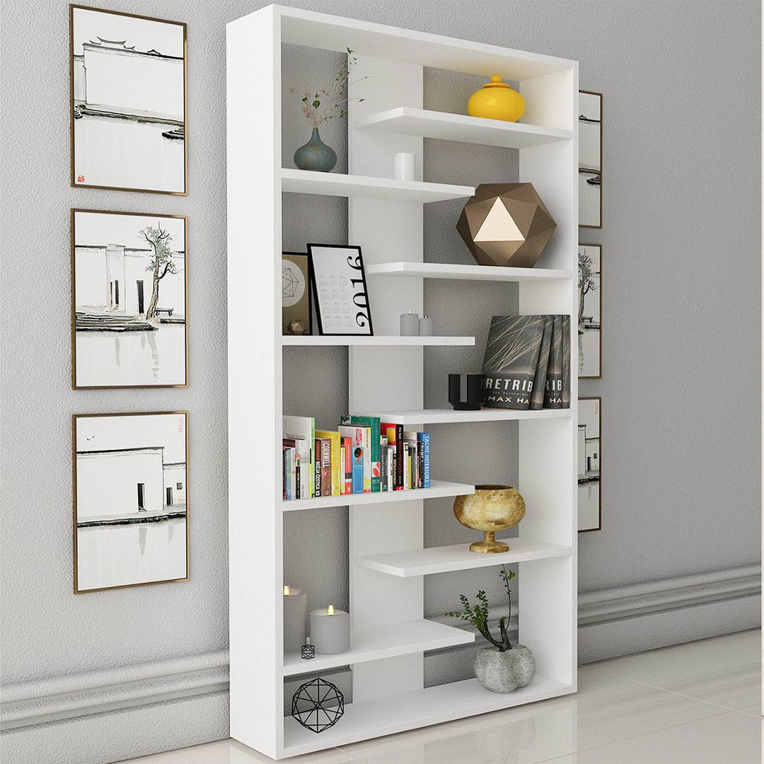 Kệ sách gỗ MDF kiểu dáng hiện đại nhỏ gọn SMLIFE Bernado