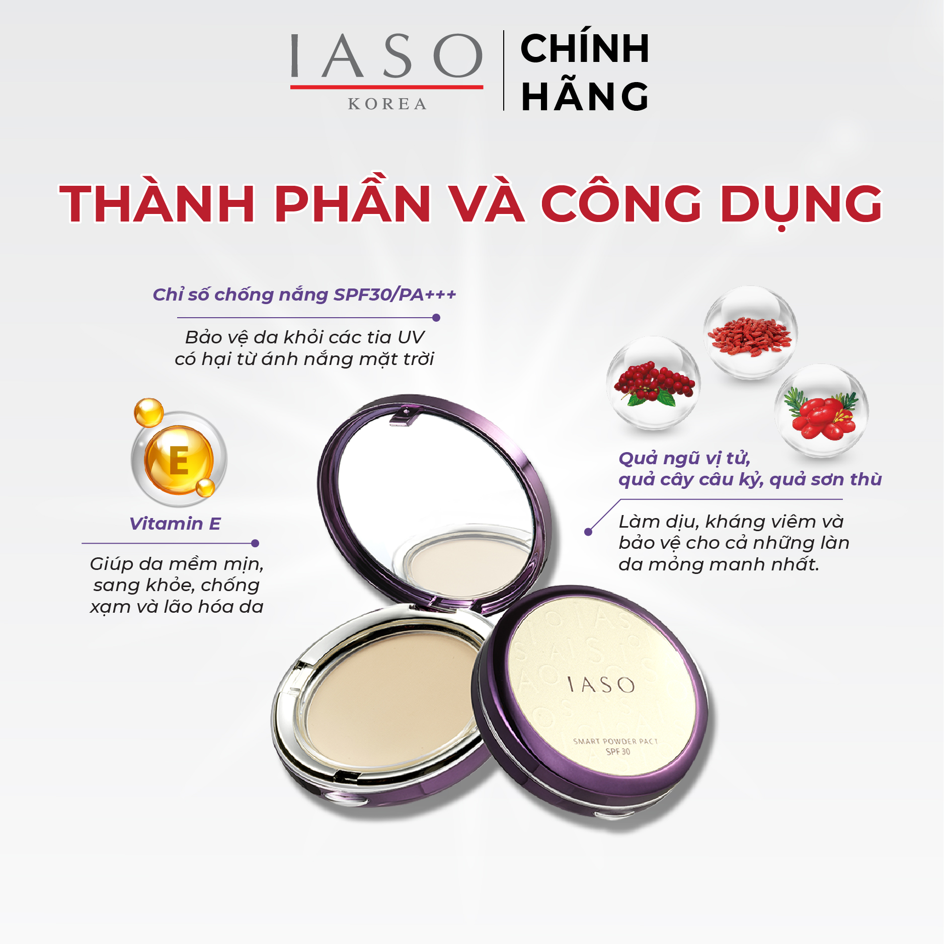 I69 - I70 Phấn nén IASO Smart Powder Pact Spf30 #21 & #23 14g