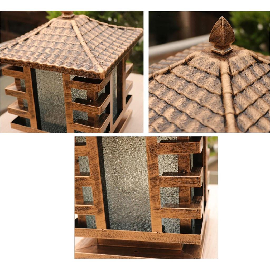 Đèn trụ cổng kiểu dáng sang trọng trang trí ngoại thất.