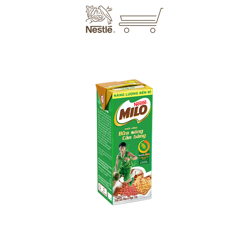 Sữa lúa mạch Nestlé Milo bữa sáng thùng 36 hộp x 180ml (12x3x180ml)