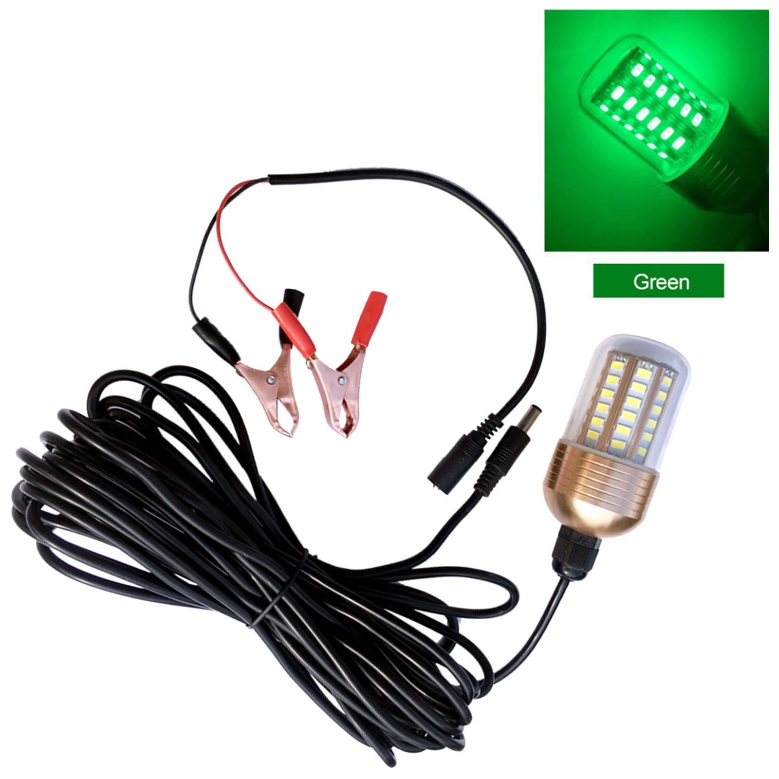 LED Submersible Fishing Night Light Underwater Fish Lure Bait Finder Lamp