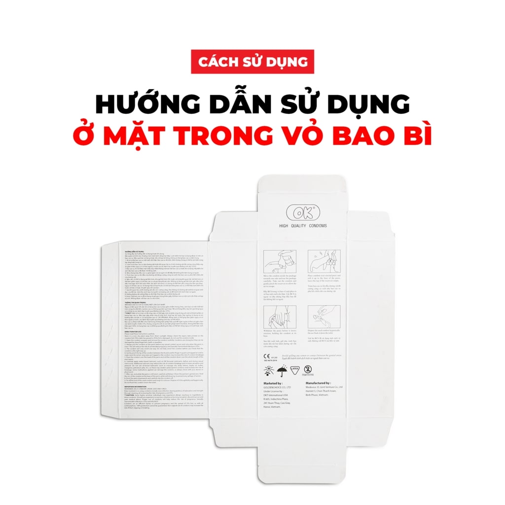 Bao cao su OK không mùi original – hộp 144 cái (12 hộp nhỏ)