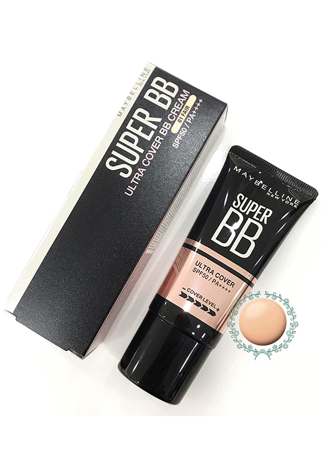 Kem Nền Maybelline Super BB Ultra Cream Cover SPF50 PA++++ 30ml Trang Điểm Hoàn Hảo PM711