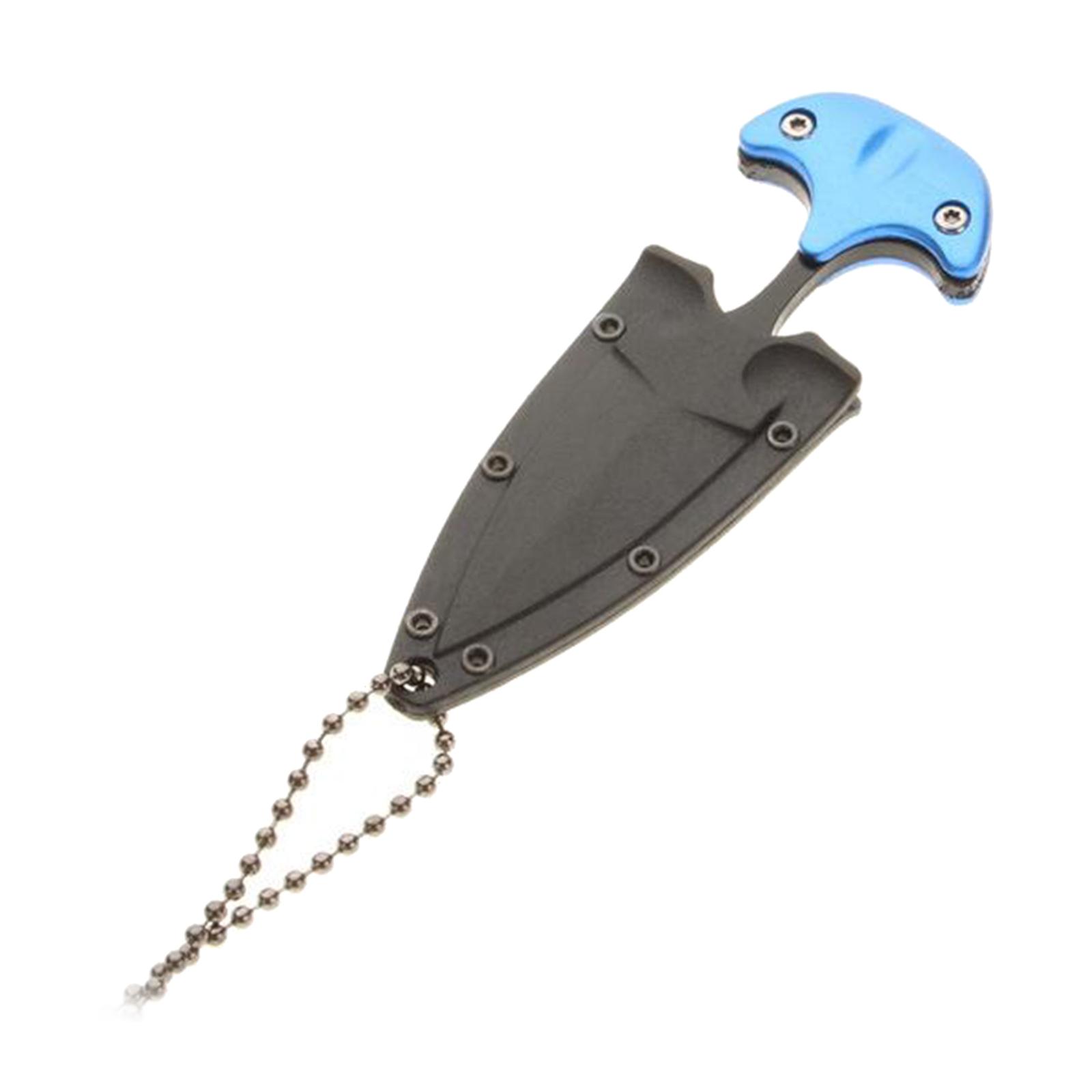 Portable Durable Multifunction Camping Knife Tea Knives Necklace Pendant Stainless Steel with Chain