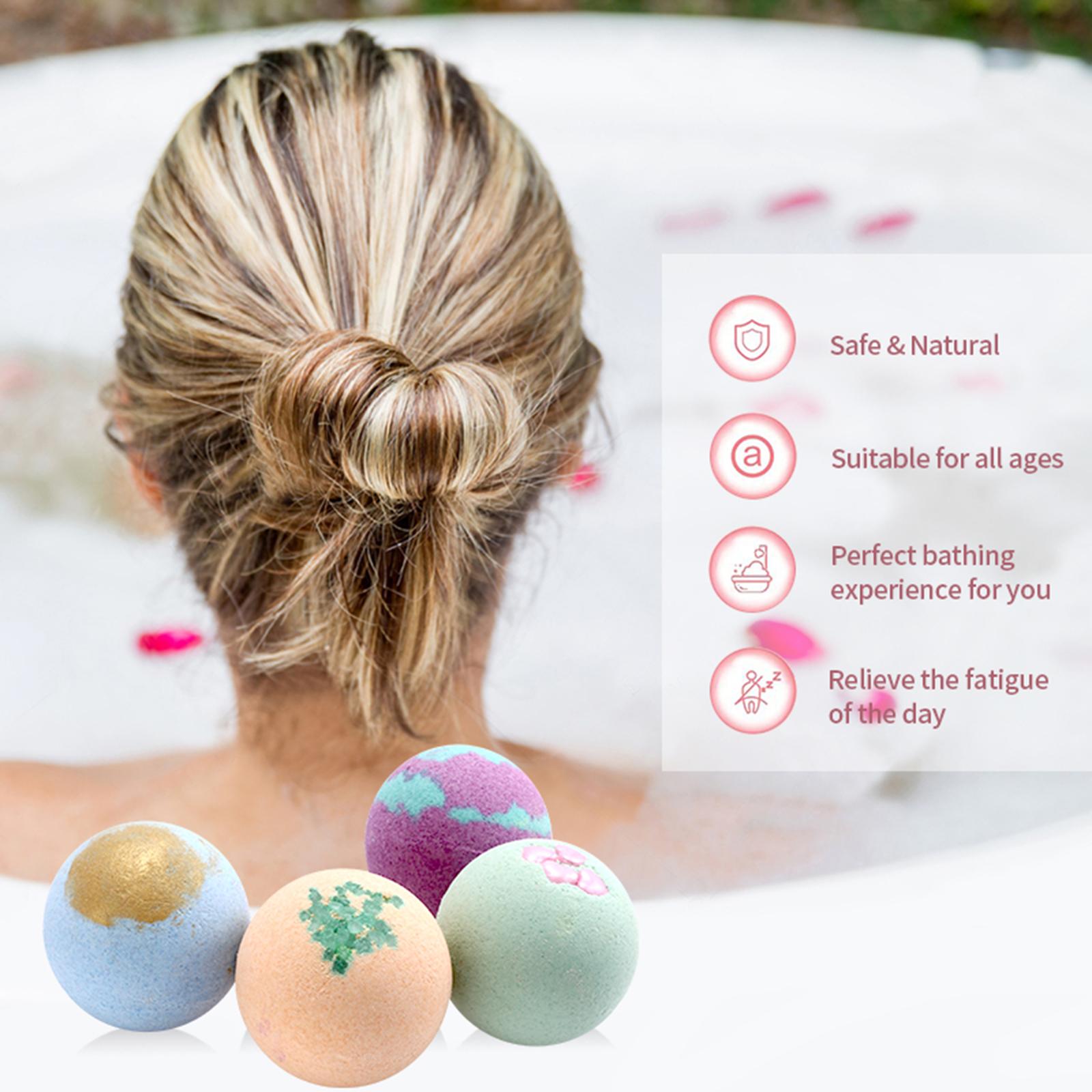 8PCS Aromatherapy Bath Bombs Scented Shower Bath Salt Ball Stress Relief & Relaxation for Valentine's Day/Birthday Gift