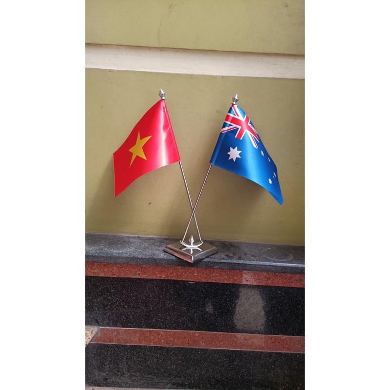 Cờ để bàn việt nam Úc dáng chữ X