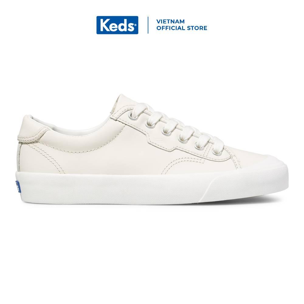 Giày Keds Nữ - Crew Kick 75 Leather White - KD061089