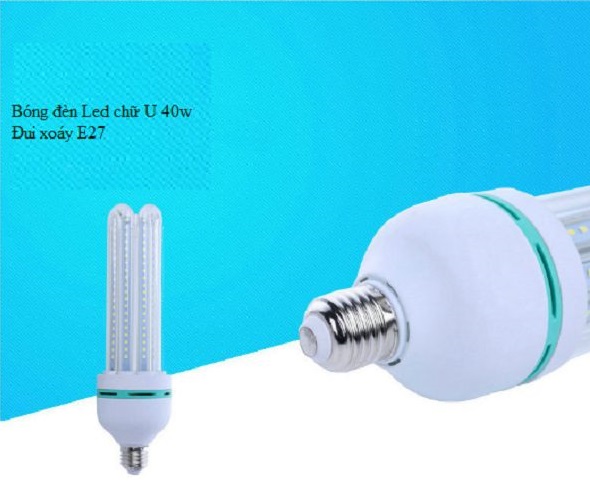 Bộ 3 bóng đèn Led chữ U 40W