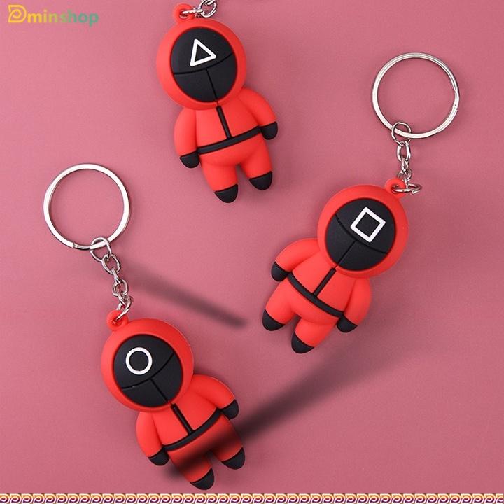 Squid Game - Móc Chìa Khóa Nhân Vật Phim Trò Chơi Con Mực, Móc Treo Túi, Balo, Trang Trí Điện Thoại