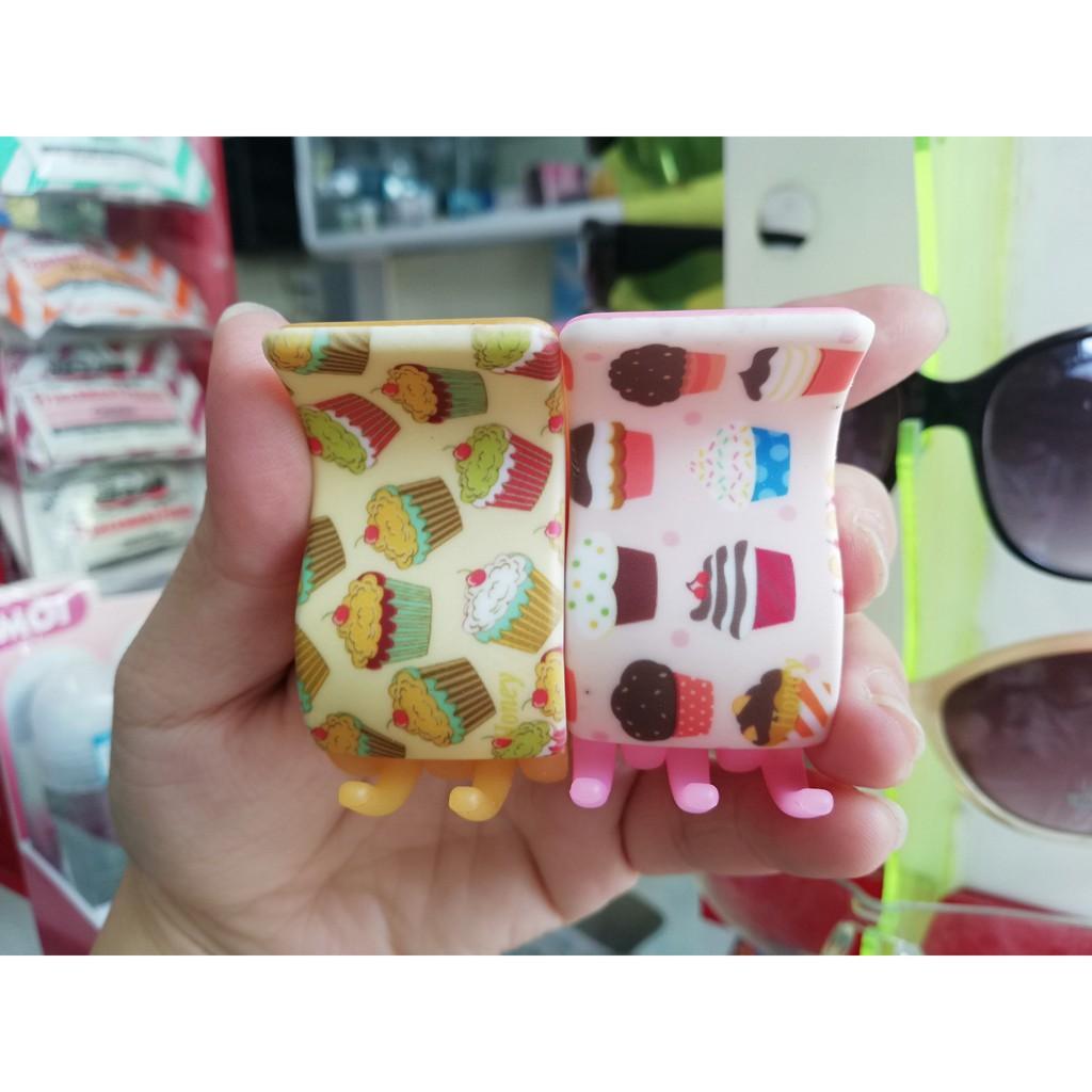 Kẹp tóc răng meka in họa tiết ngọt ngào bánh đủ size honey