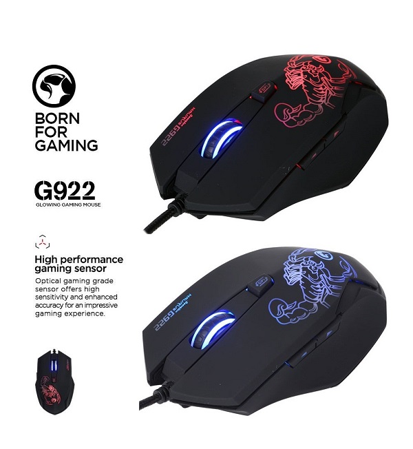 Chuột máy tính chuyên Game MARVO G922 có LED - Hàng chính hãng