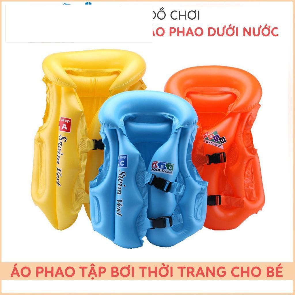 Phao Bơi, Phao Tập Bơi Bơm Hơi Cho Bé Từ 4 Tuổi Có Quai Bấm An Toàn