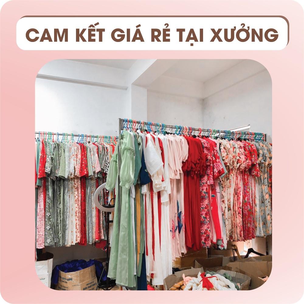 Áo dài lụa tây thi màu hồng cổ truyền thống đính hạt by Quỳnh Hương