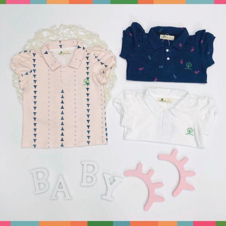 Áo Thun Có Cổ Bé Gái, Size 1-8, Hàng Made In Vn, Chất Cotton Mềm Mát, Màu Sắc Xinh Yêu