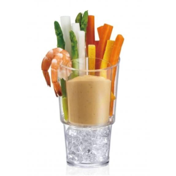 Prodyne SD-4_Thố nhựa Veggie Sticks &amp; Dip On Ice, Set of 4 Prodyne