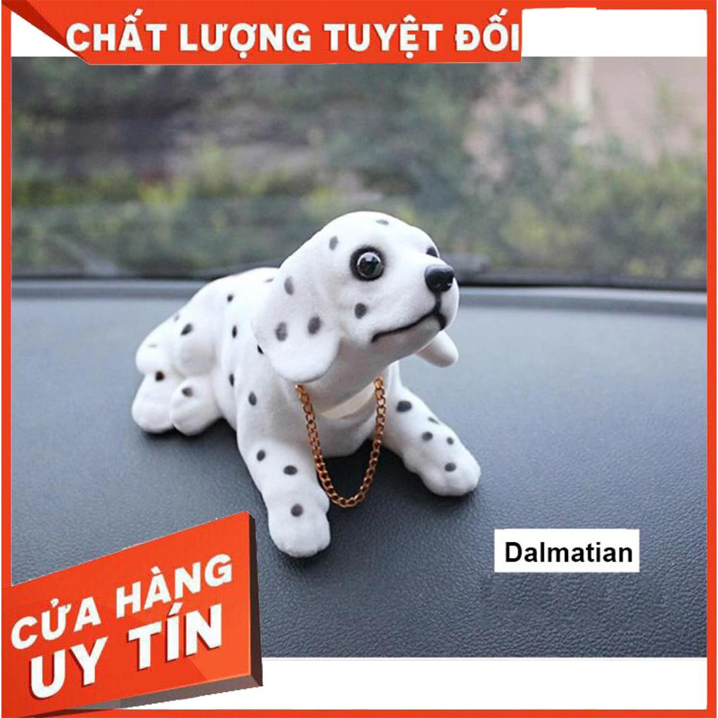Chó đốm lắc lư đầu trang trí Taplo trên xe Ô tô, Chó trang trí xe hơi